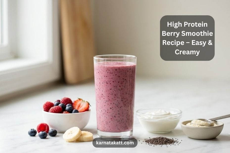 High Protein Berry Smoothie Recipe – Easy & Creamy